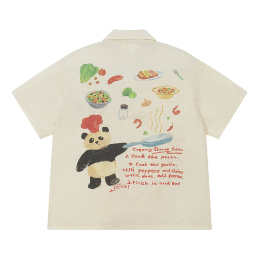 Raypon | Artisan Series | Hedgehog Embroidered Slub Cotton Shirt