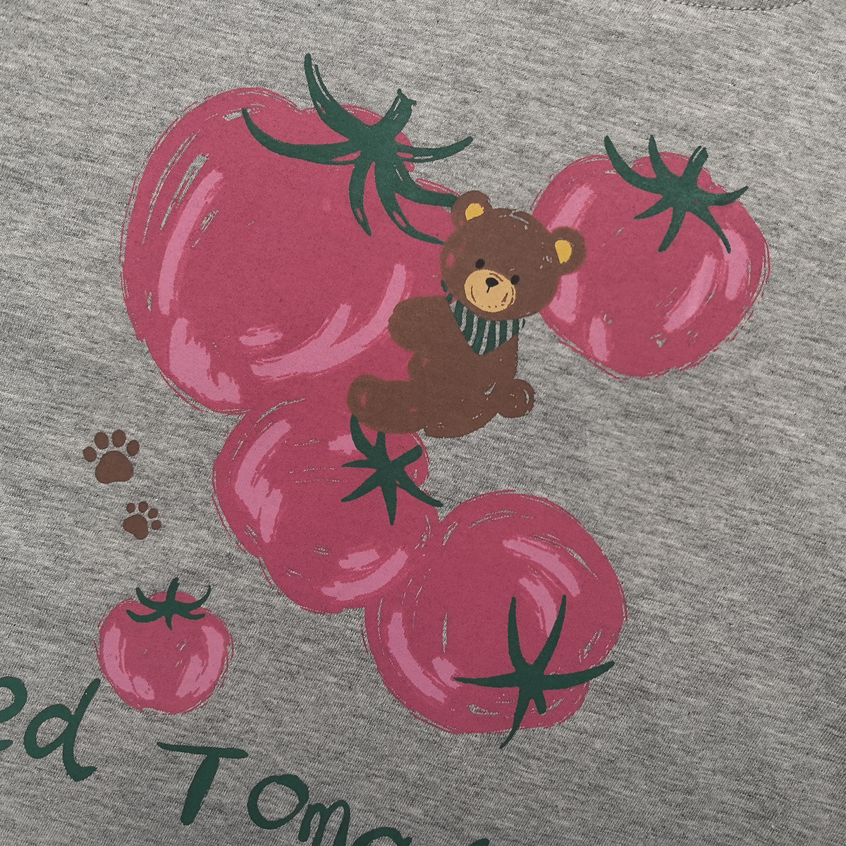 Raypon | Market Day | "Red Tomatoes" Graphic Long-Sleeve Tee – detail view 5