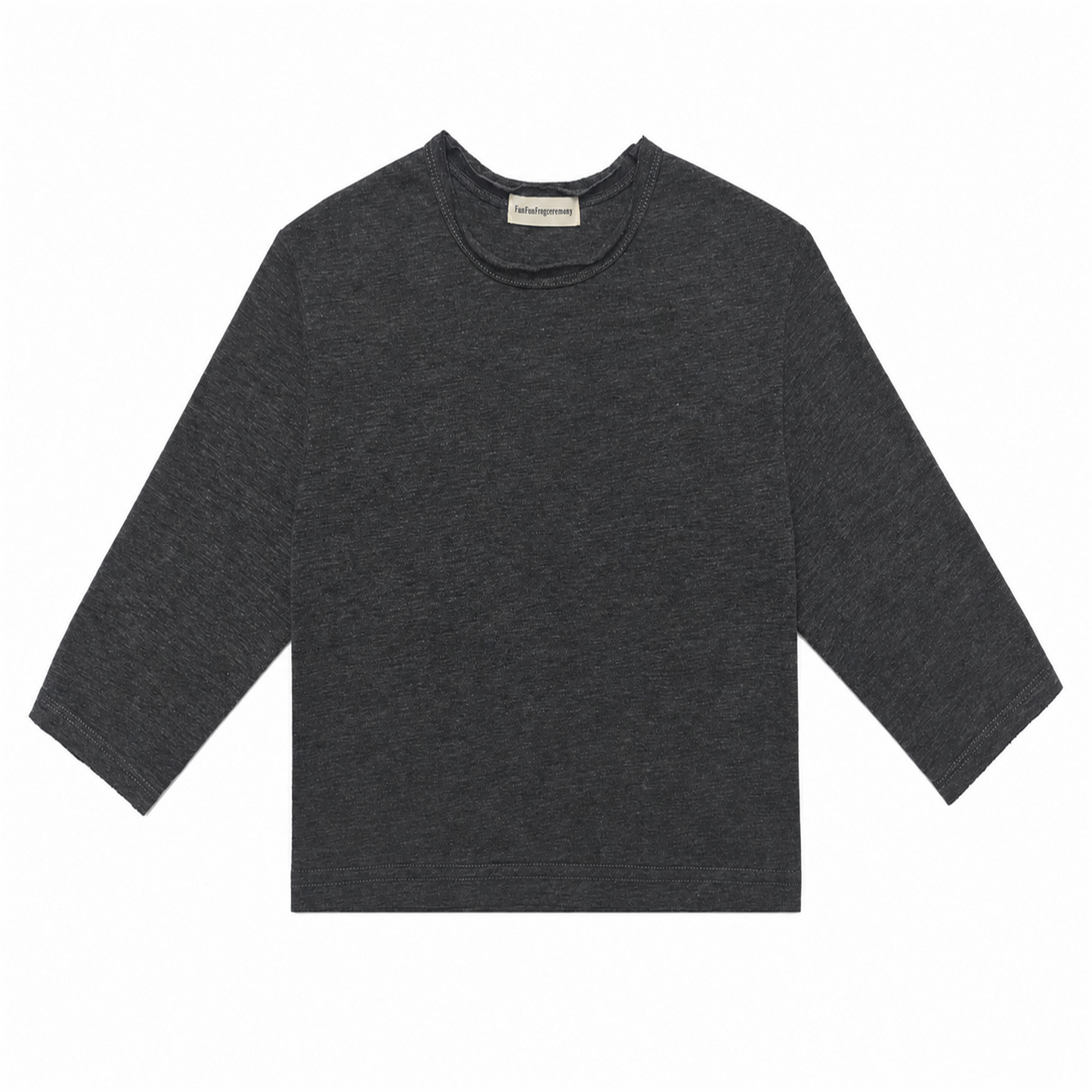 Raypon Excavator Graphic Long-Sleeve Tee in Heather Grey - front view