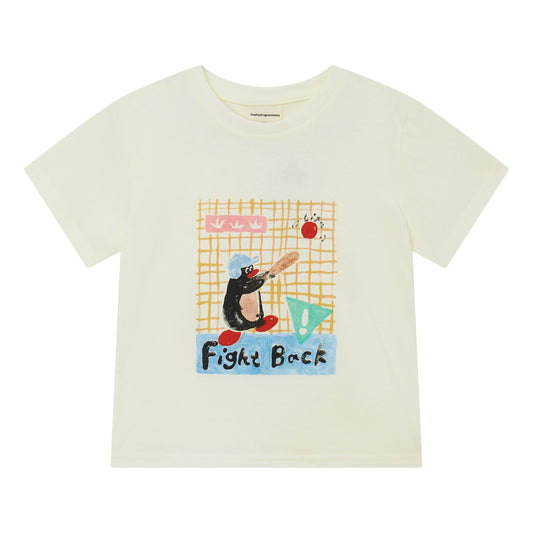 Raypon | Arctic Pals | "Baseball Penguin" Slub Cotton Graphic Tee