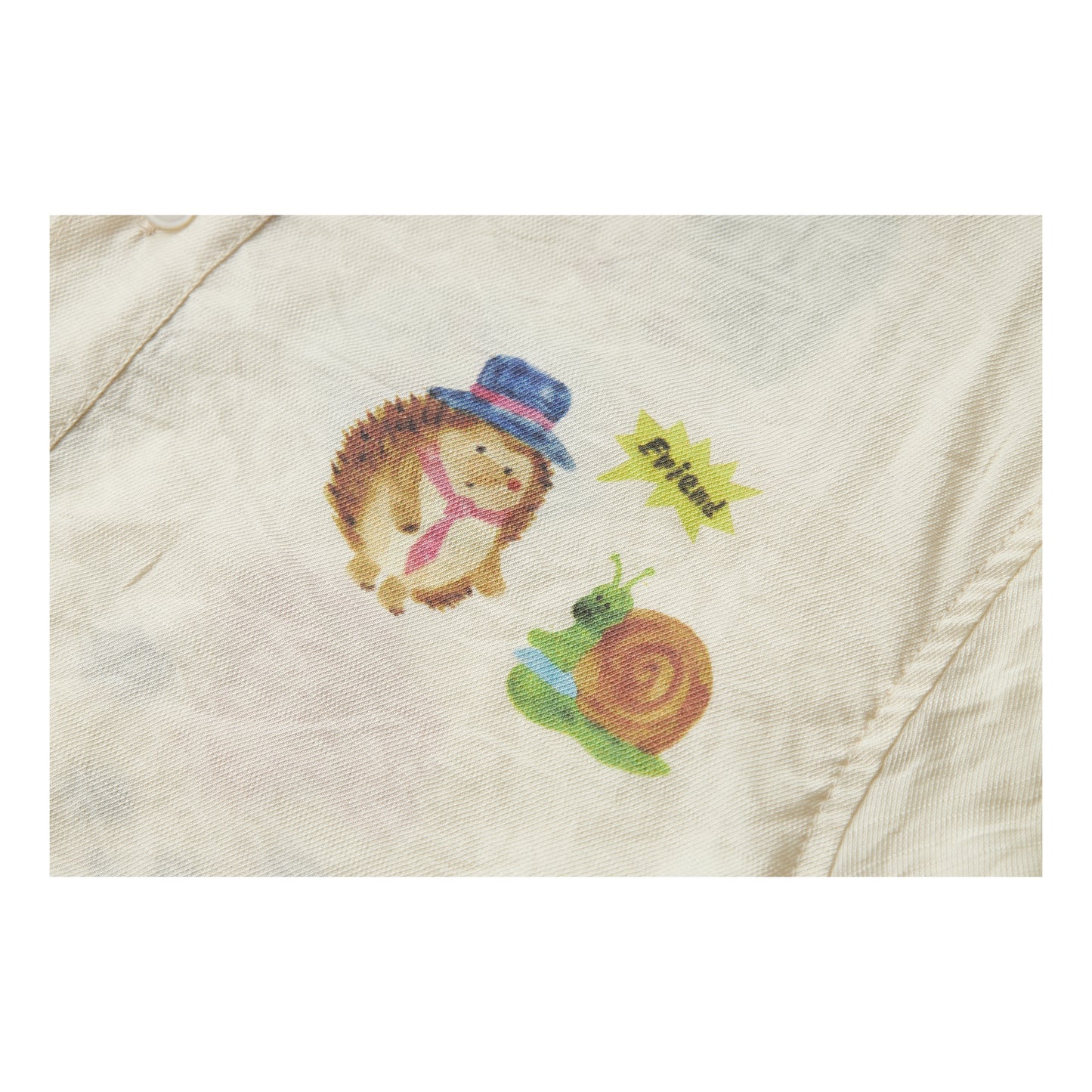Raypon | Artisan Series | Hedgehog Embroidered Slub Cotton Shirt