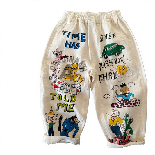 Raypon | The Art of Play | "Gallery Walk" Illustrated Casual Pants