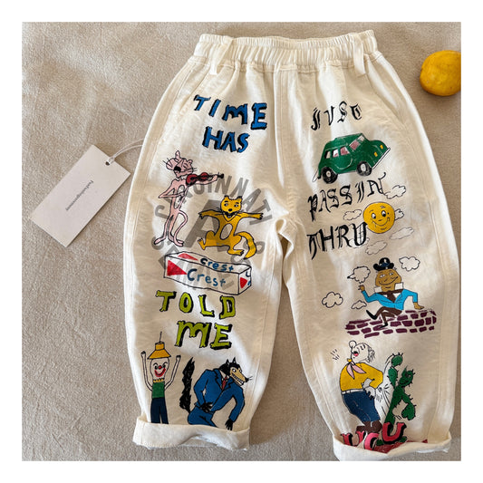 Raypon | The Art of Play | "Gallery Walk" Illustrated Casual Pants