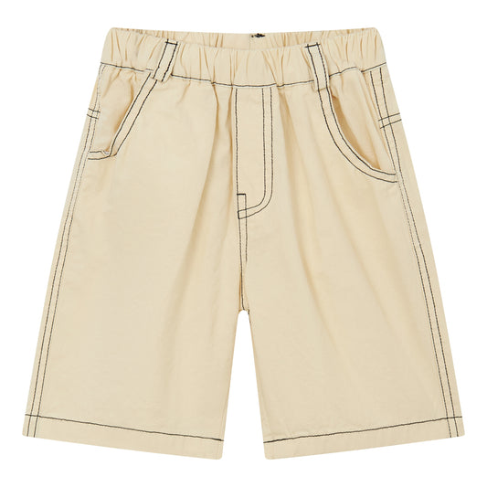 Raypon | Arctic Pals | "Bear Adventure" Embroidered Cotton Shorts