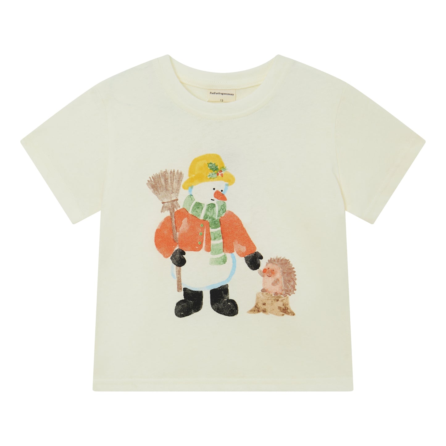 Raypon | Arctic Pals | "Winter Tale" Snowman & Hedgehog Slub Tee