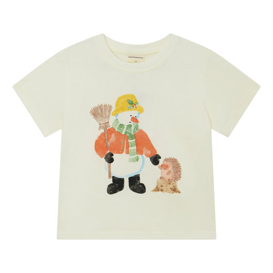 Raypon | Arctic Pals | "Winter Tale" Snowman & Hedgehog Slub Tee