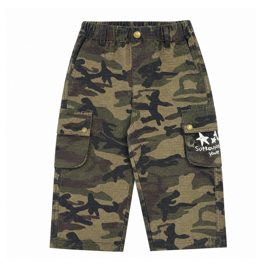 Raypon | Star Trail | "Surround Your" Camo Star Cargo Pants – product view 1
