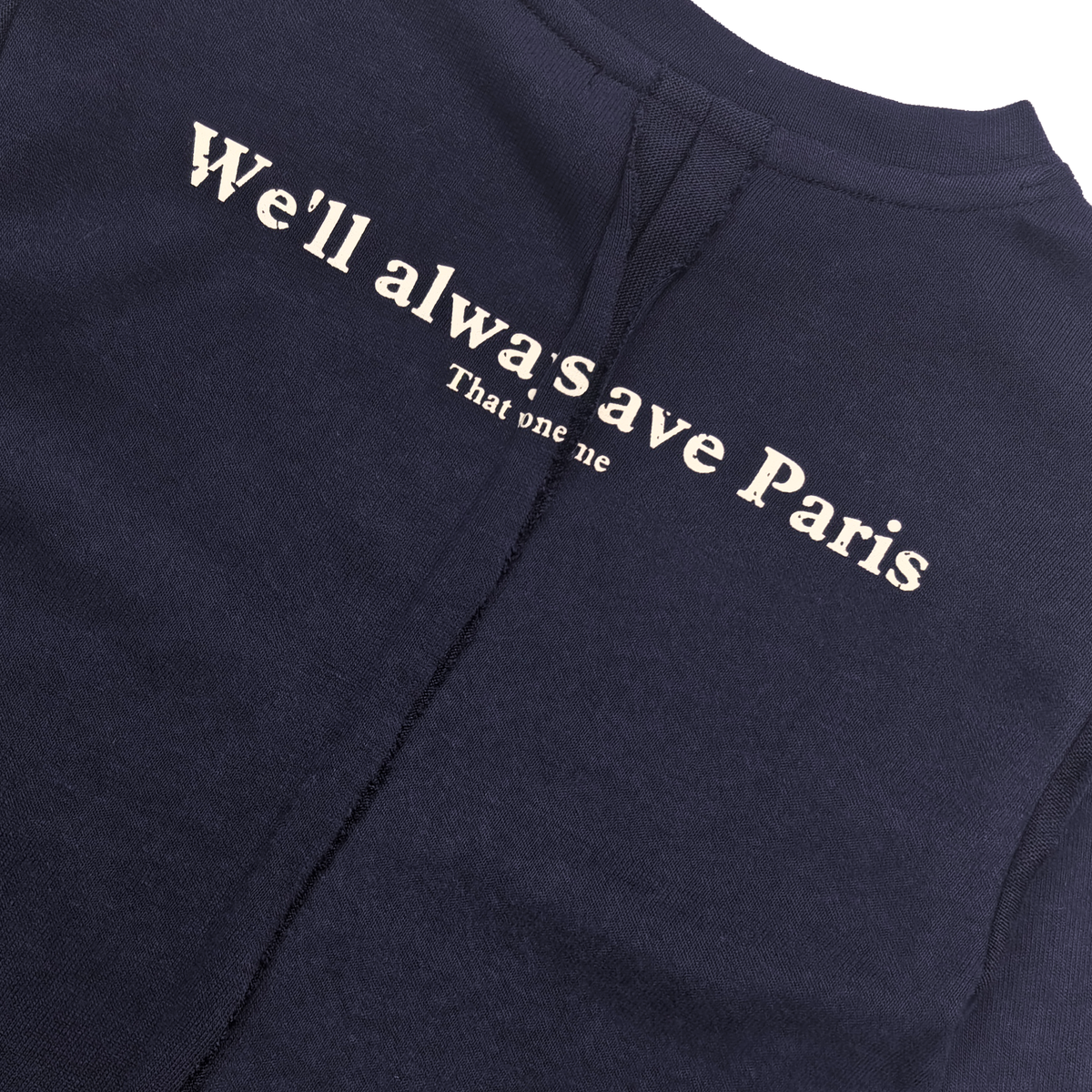 Raypon | Paris Days | "Always Have Paris" Raw-Edge Long-Sleeve Tee – detail view 4