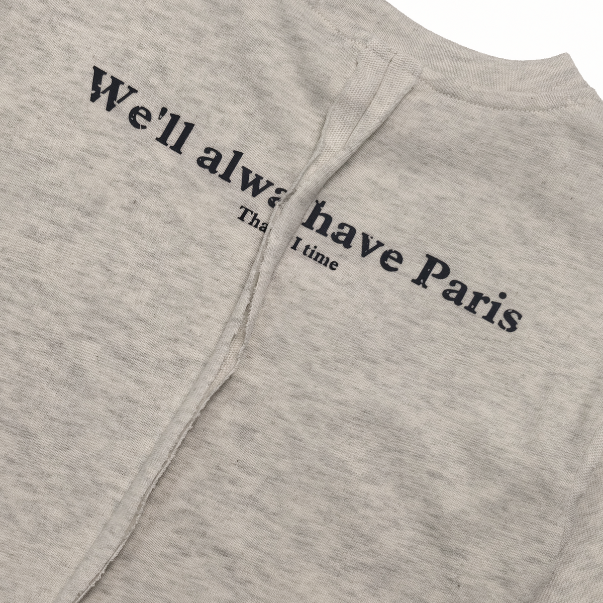 Raypon | Paris Days | "Always Have Paris" Raw-Edge Long-Sleeve Tee – detail view 9