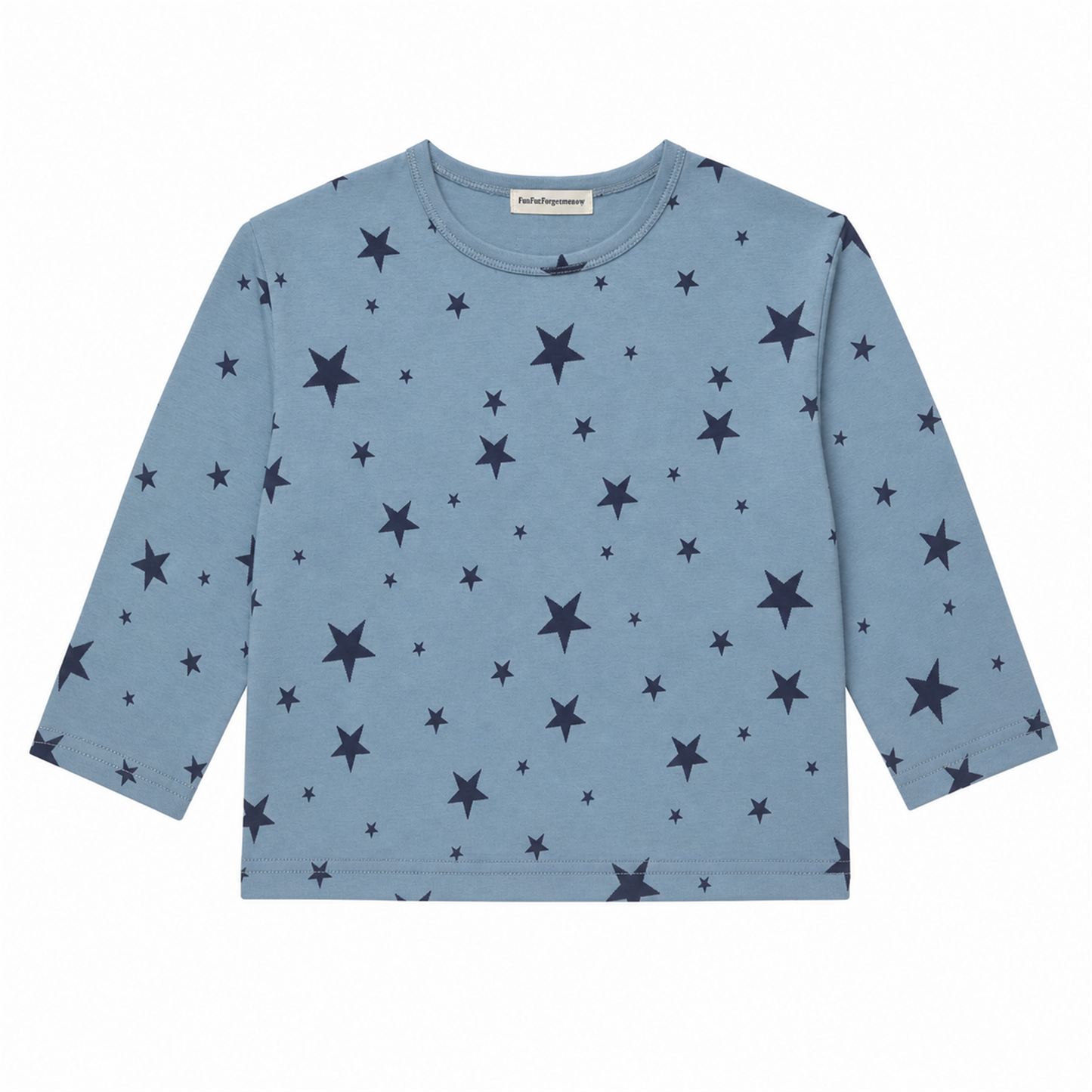 Raypon All-Over Star Long-Sleeve Tee in Blue - front view