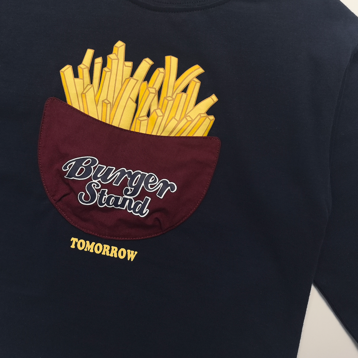 Raypon | Snack Time | Popcorn Graphic Long-Sleeve Tee – detail view 2