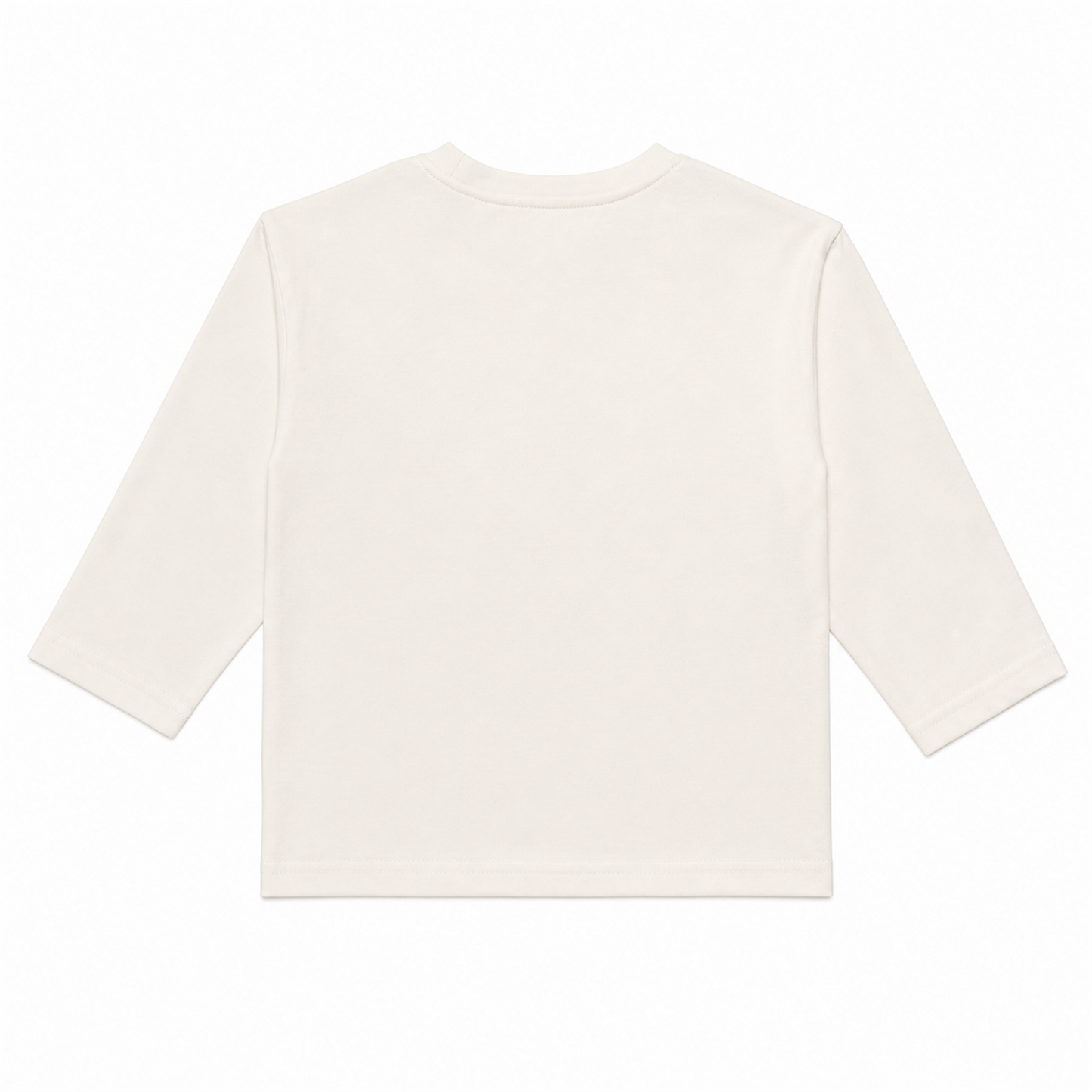 Raypon Popcorn Graphic Long-Sleeve Tee in White - back view
