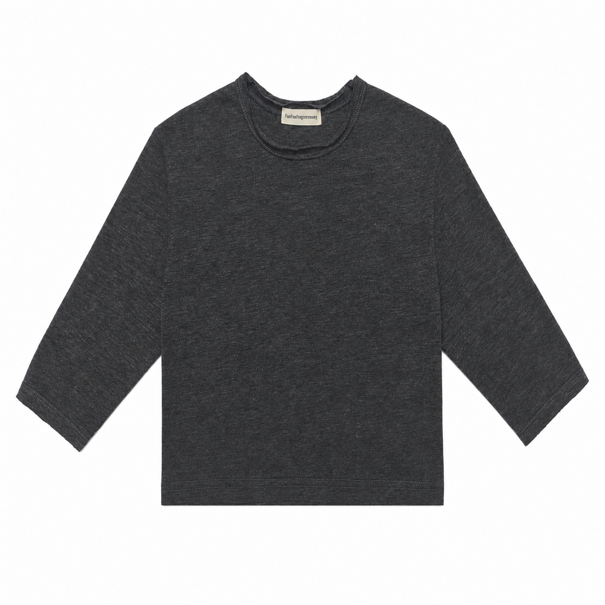 Raypon Excavator Graphic Long-Sleeve Tee in Heather Grey - front view