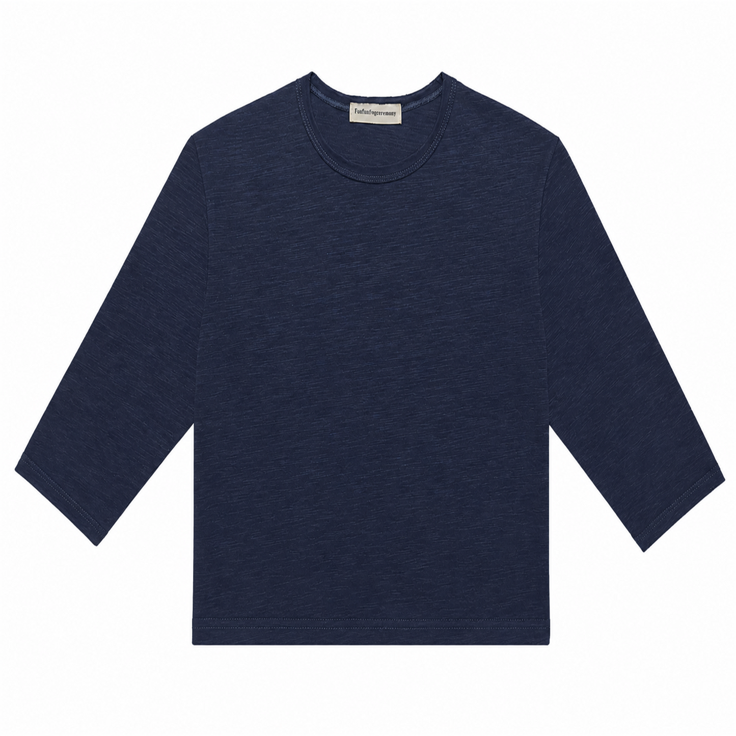 Raypon Excavator Graphic Long-Sleeve Tee in Navy - front view