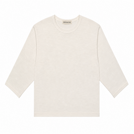 Raypon Excavator Graphic Long-Sleeve Tee in White - front view